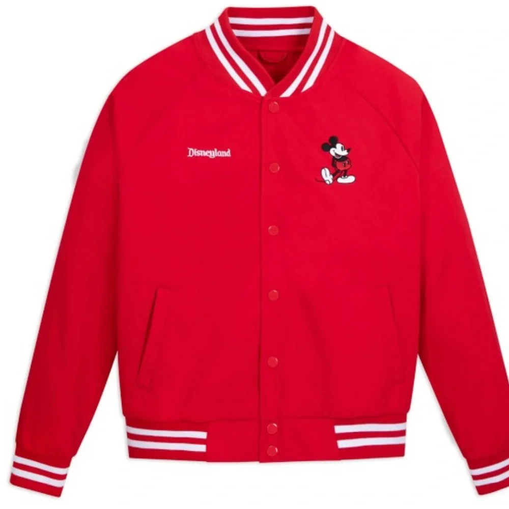 Red MonogramVarsity Mickey Mouse Jacket Pre loved - Picture 1 of 6